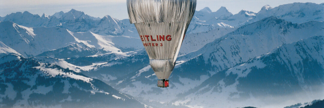 Breitling Orbiter 3 Balloon over the Swiss alps